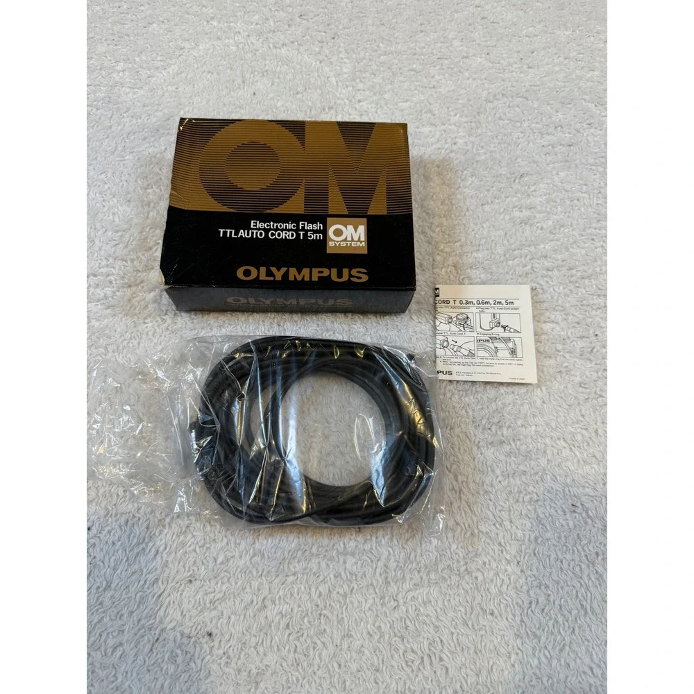 Olympus OM System Electronic Flash TTL Auto Cord T 5m Off-Camera Flash Cable